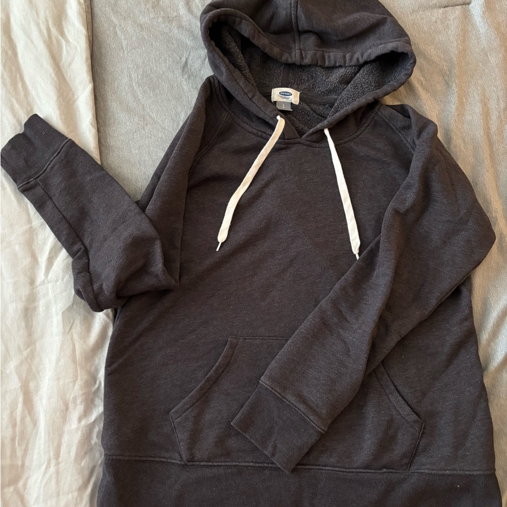 Old Navy Dark Gray Hoodie with White Accents
